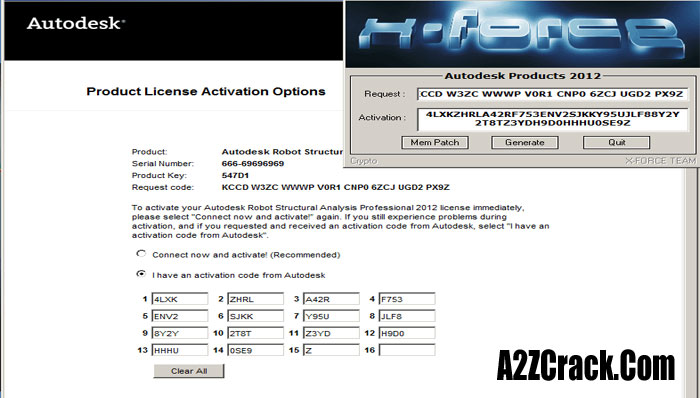 autodesk autocad 2012 x64 64bit product key and xforce keygen